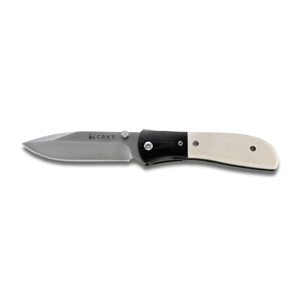 Columbia River Knife CRKT M4 Folding Knife with Bone Handle and G-10 Bolster